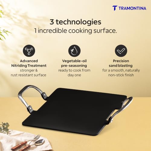 Image of TRAMONTINA Heritage Iron Pathri Tawa 30 cm | Black