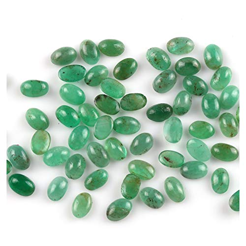 Émeraude zambienne naturelle 6x4 mm cabochon calibré pour réparer et créer sans défaut