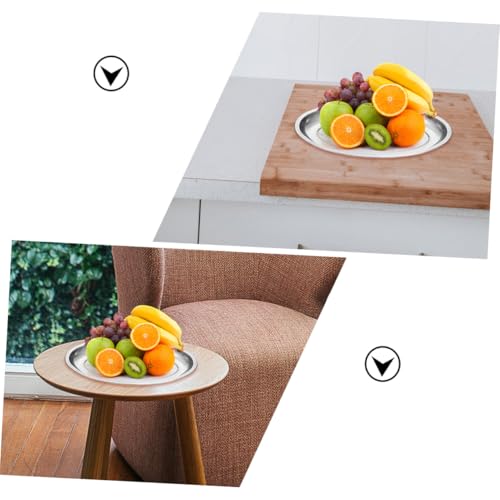 Plateau ovale inox assiette multifonction pour maison 2pcs - 8