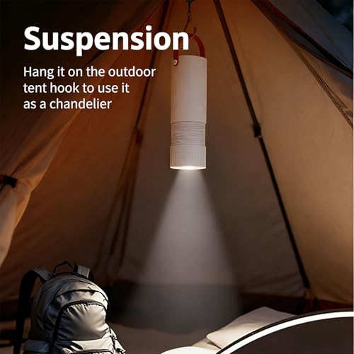 Lanterne camping suspendue portable rechargeable pour randonnée urgence - 6