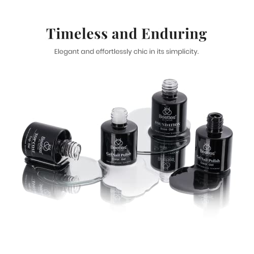 Beetles Gel Nail Polish Kit- 4Pcs 7.5Ml Black White Colors With No Wipe Top Coat And Base Coat Gel Polish Set, Shine Finish And Long Lasting, Soak Off U V Led Nail Gel Manicure Diy Nail Art #TOP7