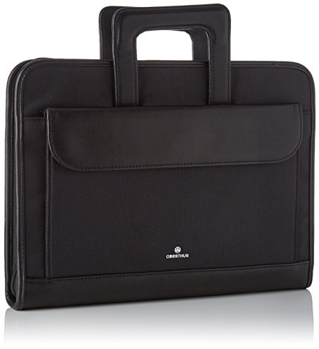 Editions Oberthur 425941.0 Victoria Conférencier zippé avec Anneaux/Poignées format A4 Noir