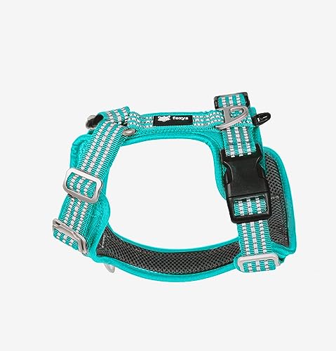 Arnés para Perro -Antitirones Reflectante 3M -Anillas Frontal y Posterior -Ajustable y Ligero -Cierre de Seguridad -Hebilla de Aluminio Reforzada en el Cuello -Resistente al Agua -Talla S -Turquesa - imagen 4