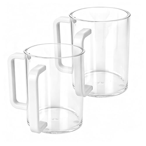 Set 2 vasos para lavado de manos judaicos con asas dobles miniatura 1