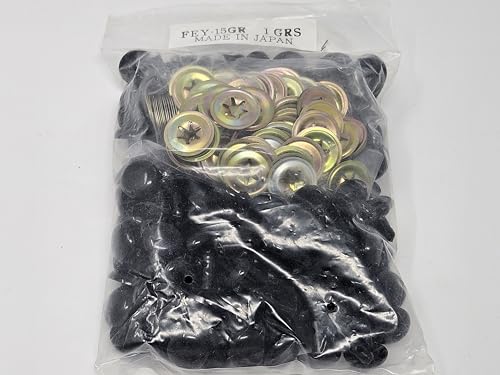 Generic 15mm Round Black Flat Domed Plastic Safety Eyes for Craft Amigurumi Dolls or Puppets (Bulk Pack of 144), FEY-15-Bulk