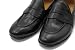Imagen de Zapatos Mocasines Penny Italianos Suaves para Hombre Suela de Cuero Real Flexi Hechos a Mano en Italia[IT-NAPLES01-BUFFALO-BLACK-46]