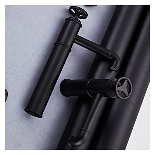 Grue laiton noir mat robinet d'évier haut de gamme style minimaliste épuré - 7