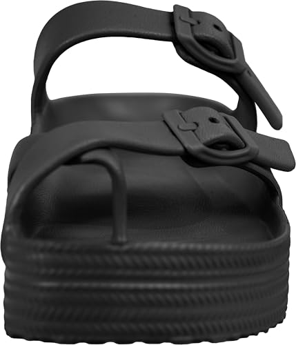 Weweya Womens Sandal with Arch Support - Adjustable Buckle Straps Beach Slides - Summer Lightweight Flip Flops Sandals3