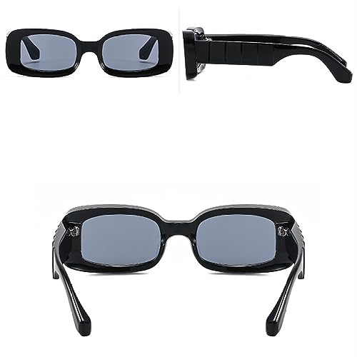 Lunettes de soleil carrées vintage femmes petit rectangle rétro hommes