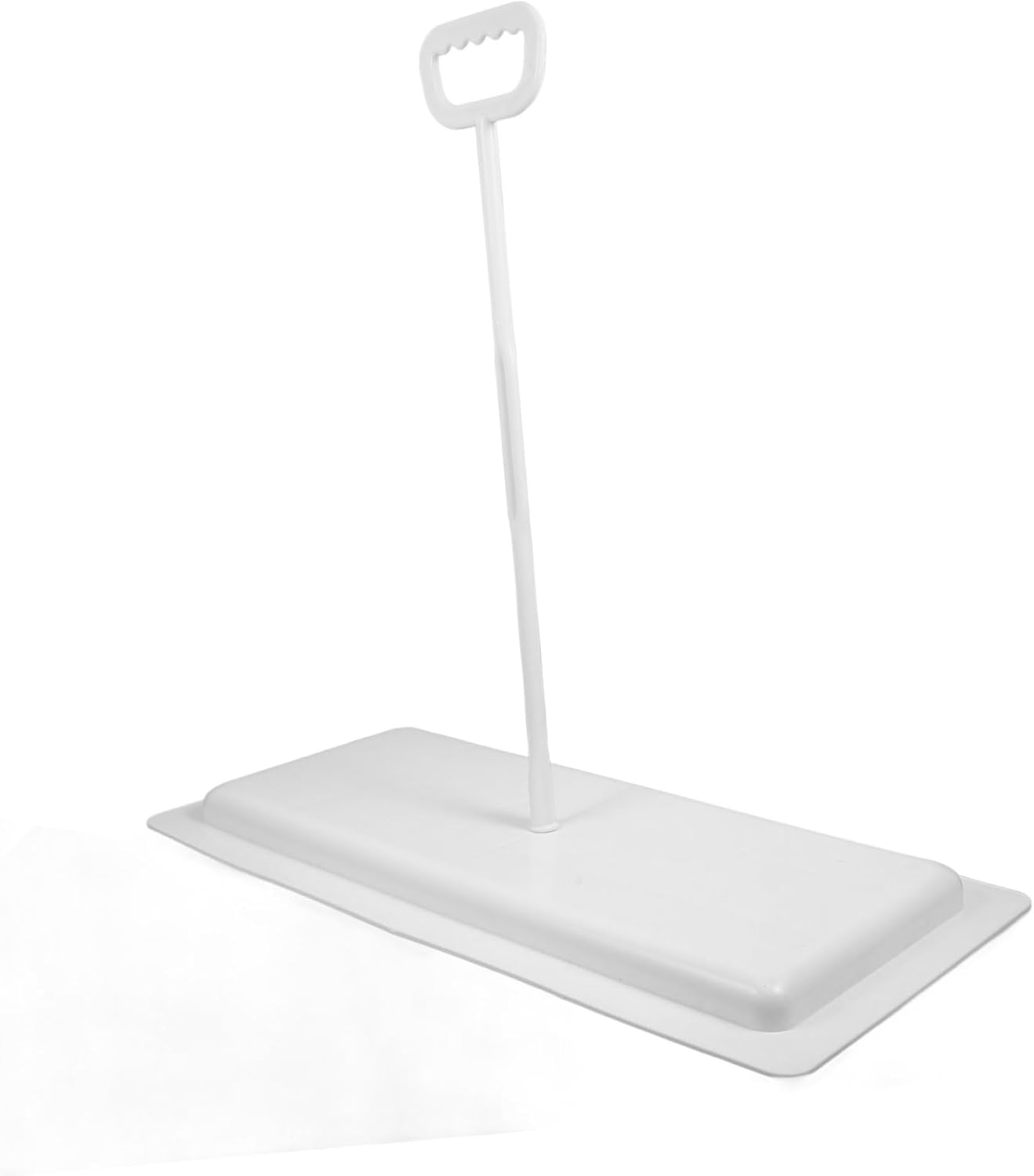 WOONEKY Toilet Lid Pan Squatting Toilet Lid Long Handle for Comfortable to Hold
