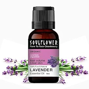 Soulflower Lavender Essential Oil | Skin, Acne, Hair Fall, Relaxing Sleep, Aromatherapy & Body | Lavandula Angustifolia…