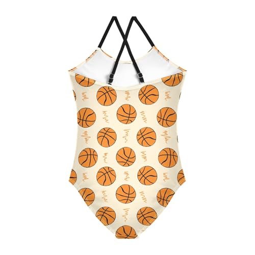 Girls Basketball Swimsuit One Piece Bathing Suit Kids Swimming Suits Beach Swimwear 3-10T2