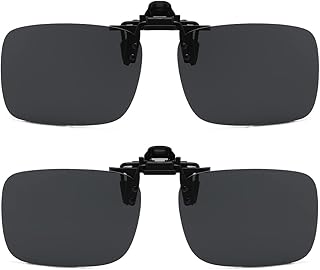Musivon Sonnenbrillen Aufsatz Brille für Brillenträger - Sonnenbrille Clip für Herren Damen 2 Packungen