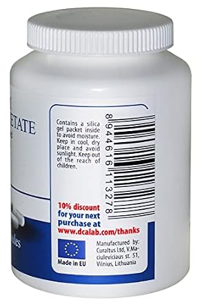 DCA - Sodium Dichloroacetate Sodium Dichloroacetate 333mg - Highest Purity >99.9%, Manufactured by DCA-LAB, with Certificate of Analysis, Inspected in Approved Laboratory, Direct from Manufacturer, 180 Capsules