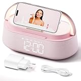 COLSUR Sveglia Digitale con Ricarica Wireless, Sveglia con Allarme con Timer di Speaker Bl...