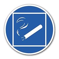 15x Adesivi Vietato Fumare 7cm per Uso Interno o Esterno con Protezione UV Resistente alle Intemperie Non Fumo di Sigaretta Segnale di Divieto di STROBO