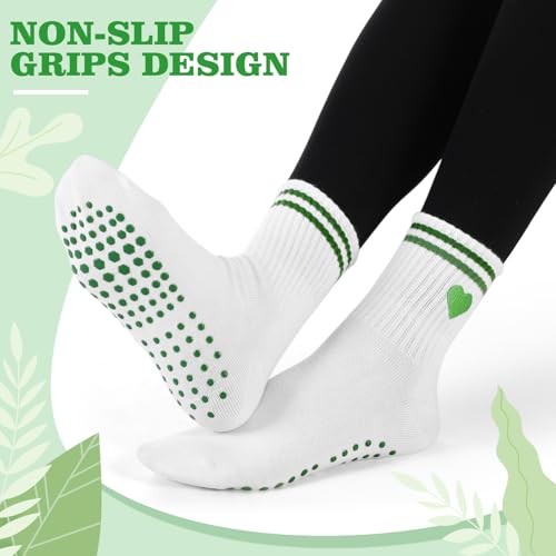 Jeyiour Pilates Socks with Grips Women Non Slip Yoga Socks for Ballet Dance Barefoot Workout Hospital3