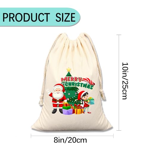 10 PCS Sublimation blank drawstring bag Reusable canvas Heat Press DIY crafts Party Wedding Christmas storage Home party art supplies2