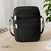 SPAHER Small Mens Leather Bag Handbag Shoulder Bag Business Messenger Bag Cross Body Casual Sling Organiser Travel bag with Adjustable Detachable Shoulder Strap Black #1
