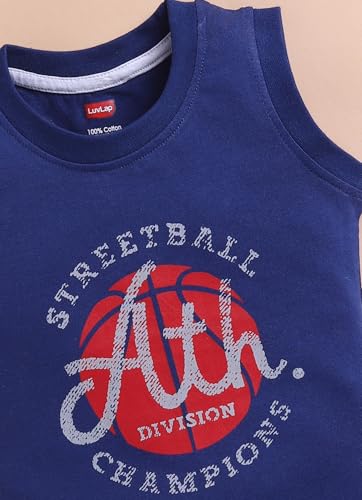 Image of LuvLap Baby Boys 100% Cotton Sleeveless Boys Tank Top & Shorts Set Pack of 3