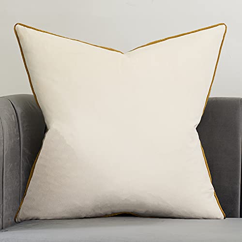 Avigers 20 X 20 Inches White Solid Cushion Case Luxury Modern Square Throw Pillow Cover Decorative Pillow For Couch Living Room Bedroom Car 50 X 50Cm #TOP13