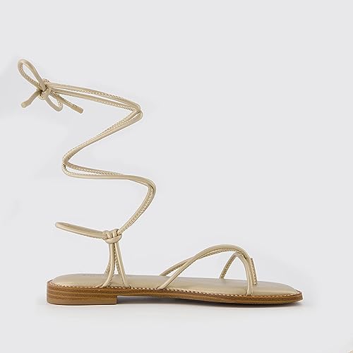 CUSHIONAIRE Women's Virtue lace up sandal +Memory Foam, Wide Widths Available3
