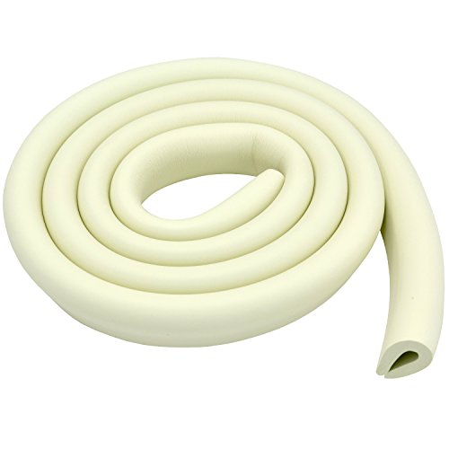 Paico Home U Shape Table Edge Protector Foam Toddler Infant Safeguard Strip Pattern 2 Meters - White