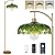 QIYIZM Gold Floor Lamp for Living Room,Bedroom,Mid Century Modern Standing Lamp with Remote,Dimmable Brass Tall Lamp Green Glass Lamp Shade Vintage Retro Arc Floor Lamps Floor Light Boho Bohemian
