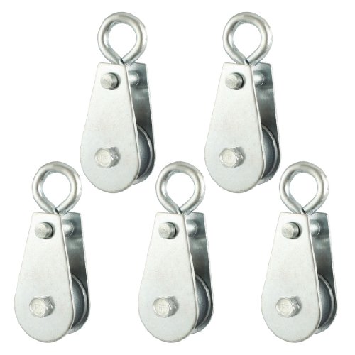 Aexit 0.03T 66.1Lbs 30Kg Silver Tone Metal Swivel Lifting Crane Pulley Block 5 Pcs (b8e1e1518e28669161716d2af261b0c6)
