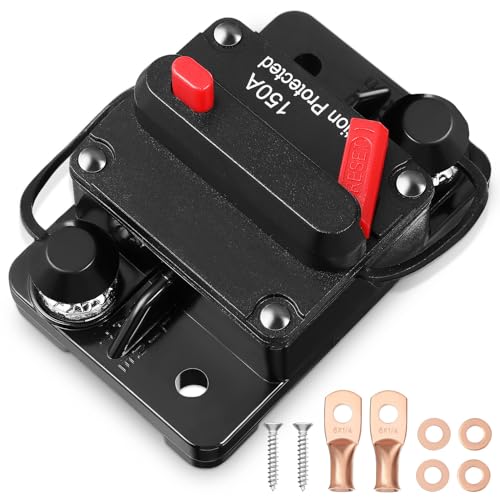 Balacoo Manual Reset Circuit Breaker for Car Rv Boat Overload Protection Dc Circuit Breaker with Easy Installation Reliable Power Safety for Trolling Motors and Audio Systems
