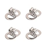 O pendientes plateados con estructura segura de 8 formas para aretes grandes, ajuste cómodo, compatibilidad genérica, clip a prueba de flacidez, One Size, como se describe, como se describe