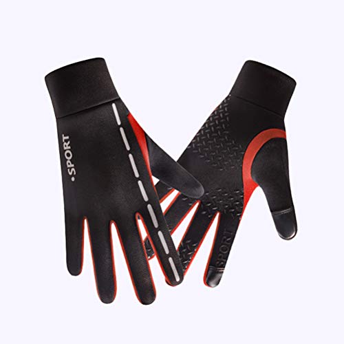 IMIKEYA Luvas de Ciclismo Reflexivas Simples Grossas Quentes Antiderrapantes Luvas de Pesca com Tela