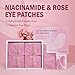 Yeokoe Under Eye Patches for Dark Circles,Puffy Eyes,20 Pairs Face Masks SkinCare With Niacinamide and Rose for Rehydrated