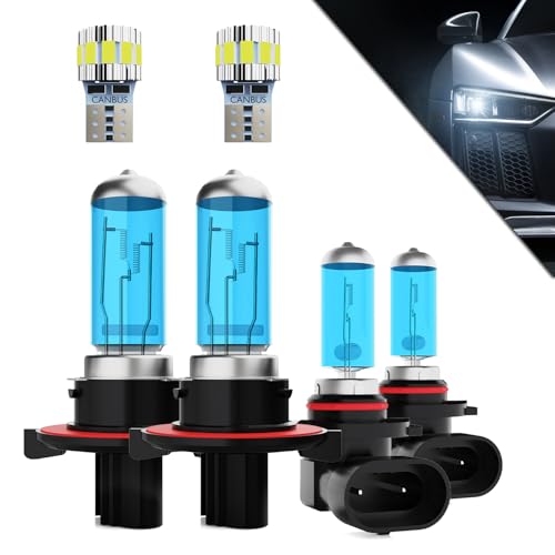 Image of Headlights+ License Plate Lights Fit For Dodge Ram 2006-2008 Light Bulbs,9008 /H13 High /Low Beams+ 9006 Fog Lights+ License Plate Lights Combo,Plug And Play,Pack of 6