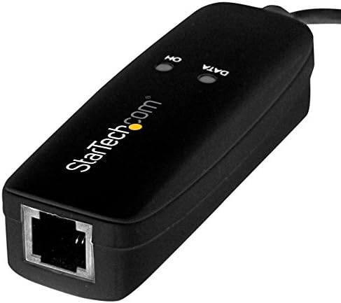 StarTech.com USB 2.0 Fax Modem - 56K External Hardware Dial Up V.92 Modem/ Dongle/Adapter - Computer/Laptop Fax Modem - USB to Telephone Jack - USB Data Modem - Network Fax/CMR/POS (USB56KEMH2)