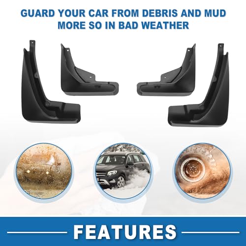 Image of Mud Flap Splash Guard with Mount Accessories Front & Rear Side Mud Guard for Chevrolet Impala 2014-2020 (Set of 4)