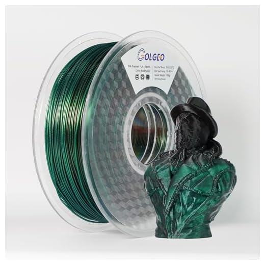GolGeo PLA 3D Printer Filament 1.75mm, Silk Shiny PLA Filament, Sparkle Silk PLA, Gradient Dual Color Change (Two-Color Black Green, 1kg)