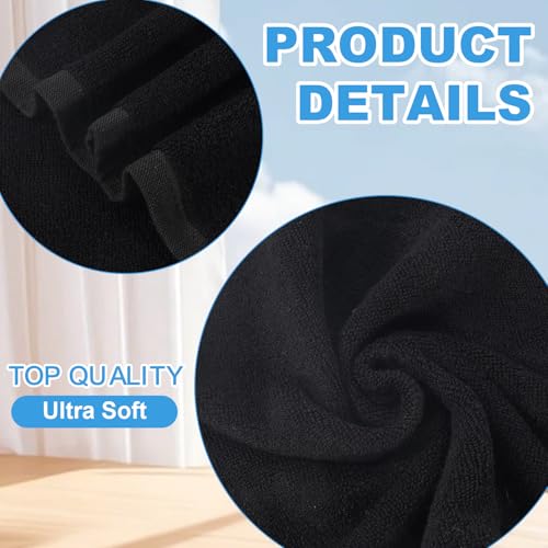 Image of 6 Pack Bamboo Fiber Washcloths Face Towels for Body | 12x12 inch bamboo fiber washcloths with super soft, skin friendly fabric. Machine washable for face, body and bathroom use.
