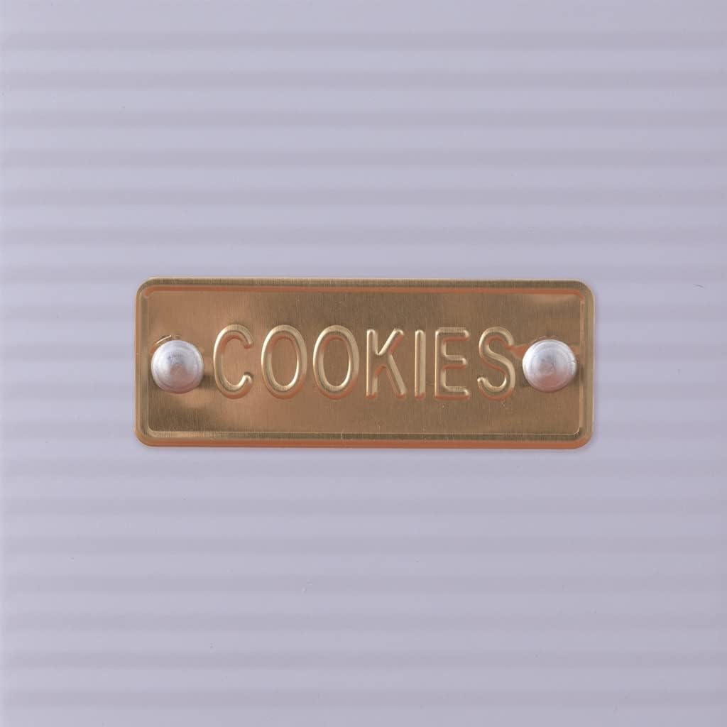 Typhoon Otto Square Canister | White with Wooden Lid - (2.8-Quart Square Cookie Jar)