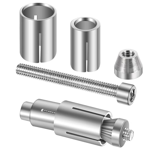 Image of 2 Pack Motorcycle Bar Ends Mounting Screw Set Universal 13mm-24mm Handlebar Expansion Screws for 7 /8'' Handle Bar Grip End Caps Silder Handle Bars Plug Side Mirror Electric Dirt Bike Scooter Silver