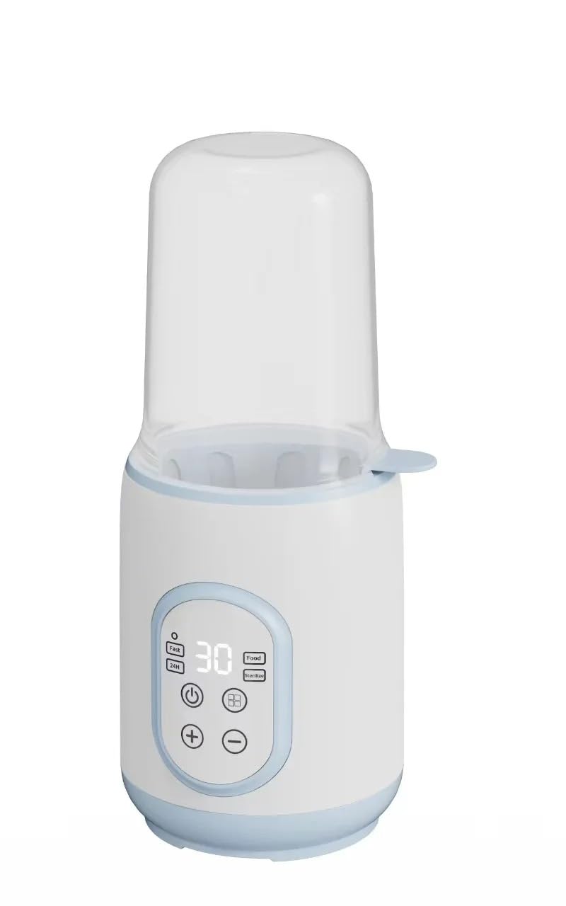 Elektryczny podgrzewacz mleka 8 w 1 z wyświetlaczem LCD i lampką nocną, dokładna regulacja temperatury 37°C, sterylizator parowy, zabezpieczenie przed przegrzaniem, do wszystkich rozmiarów butelek