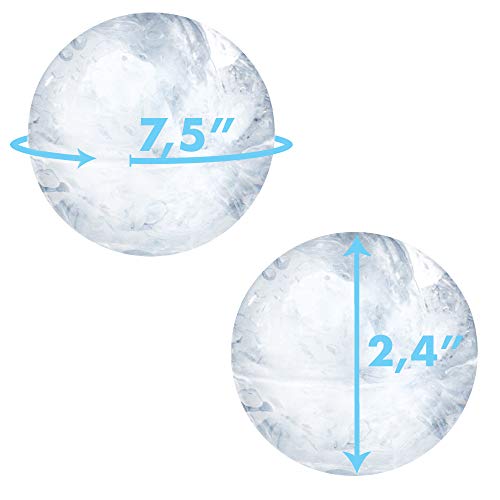 Molde para hielo esferas de silicona grande transparente miniatura 3