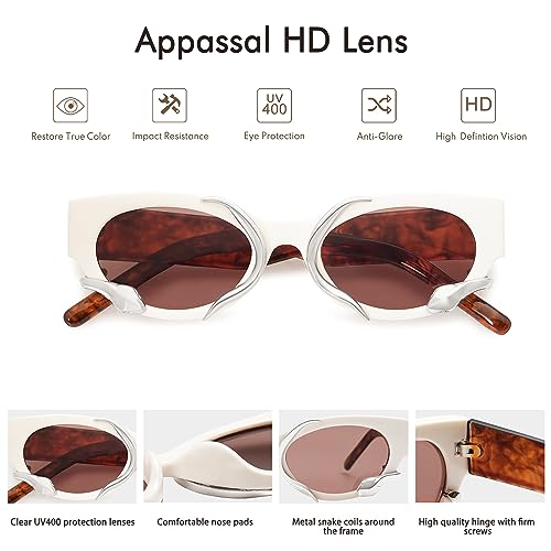 Trendy Sunglasses for Women Men Vintage Narrow Cateye Metal Snake Sunnie Y2k Accessories AP3621