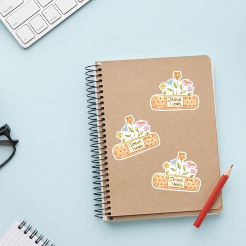 Calcomanías de fe cristiana decorativas y resistentes para maletas y laptops 6