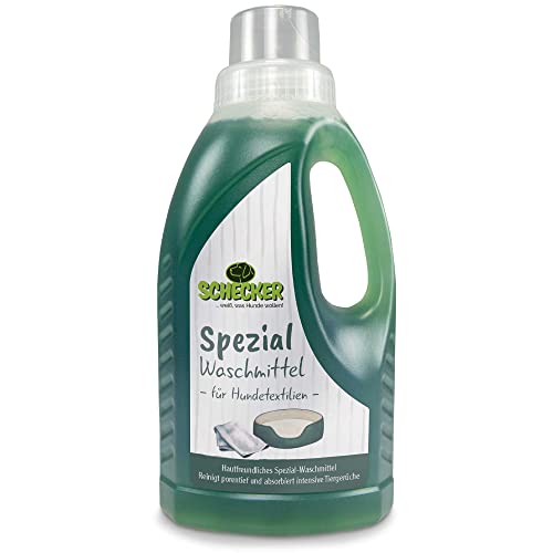 Schecker Spezial 1 Liter - Waschmittel für Hundetextilien - Dieses Spezial-Waschmittel reinigt alle Hunde-Textilien bis 60°C porentief