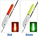 MEEYO Fishing Glow Sticks LED Night Fishing Strike Alert Glow Stick Bite Alarm, Battery Included 8 Pack (8, Red)