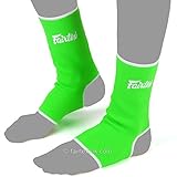 Fairtex Muay Thai Boxing Ankle Supports Green-White - Image 3
