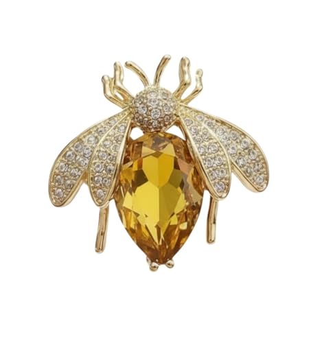 Image of Bee Pin and Brooch - Women's Retro Honeycomb Fashion Rhinestone Sunflower Brooch - Cute Cartoon Personality Enamel Oil Drop Color Insect Pin