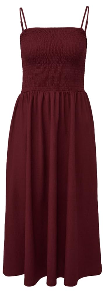 s.Oliver Damen 2179270 Midi-Kleid mit Spaghettiträgern