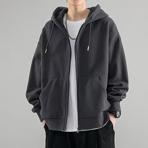 Sweatshirt à capuche ample homme veste zippée sport confortable - 4